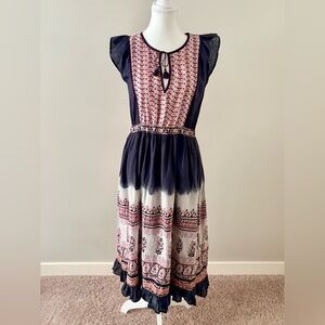 Ulla Johnson Embroidered Cotton Midi Dress – Size 6